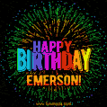 New Bursting with Colors Happy Birthday Emerson GIF and Video with Music
