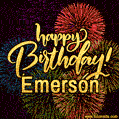 Happy Birthday, Emerson! Celebrate with joy, colorful fireworks, and unforgettable moments.