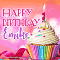 Happy Birthday Emiko - Lovely Animated GIF