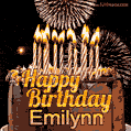 Chocolate Happy Birthday Cake for Emilynn (GIF)