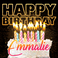 Emmalie - Animated Happy Birthday Cake GIF Image for WhatsApp
