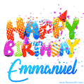 Happy Birthday Emmanuel - Creative Personalized GIF With Name