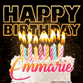 Emmarie - Animated Happy Birthday Cake GIF Image for WhatsApp