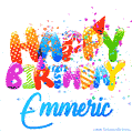 Happy Birthday Emmeric - Creative Personalized GIF With Name