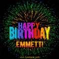 New Bursting with Colors Happy Birthday Emmett GIF and Video with Music