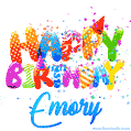 Happy Birthday Emory - Creative Personalized GIF With Name