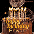 Chocolate Happy Birthday Cake for Eniyah (GIF)