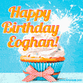 Happy Birthday, Eoghan! Elegant cupcake with a sparkler.