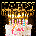 Eon - Animated Happy Birthday Cake GIF for WhatsApp