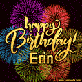 Happy Birthday, Erin! Celebrate with joy, colorful fireworks, and unforgettable moments. Cheers!