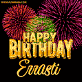 Wishing You A Happy Birthday, Errasti! Best fireworks GIF animated greeting card.