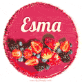 Happy Birthday Cake with Name Esma - Free Download