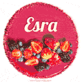Happy Birthday Cake with Name Esra - Free Download