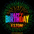 New Bursting with Colors Happy Birthday Eston GIF and Video with Music