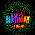 New Bursting with Colors Happy Birthday Ethen GIF and Video with Music