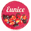 Happy Birthday Cake with Name Eunice - Free Download