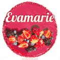 Happy Birthday Cake with Name Evamarie - Free Download