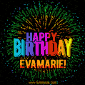 New Bursting with Colors Happy Birthday Evamarie GIF and Video with Music