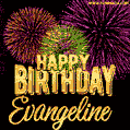 Wishing You A Happy Birthday, Evangeline! Best fireworks GIF animated greeting card.