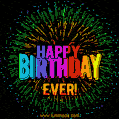 New Bursting with Colors Happy Birthday Ever GIF and Video with Music