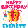 Funny Happy Birthday Everett GIF