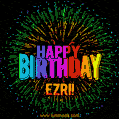 New Bursting with Colors Happy Birthday Ezri GIF and Video with Music