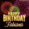 Wishing You A Happy Birthday, Fabiana! Best fireworks GIF animated greeting card.