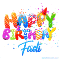 Happy Birthday Fadi - Creative Personalized GIF With Name