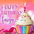 Happy Birthday Faiga - Lovely Animated GIF
