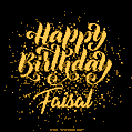 Happy Birthday Card for Faisal - Download GIF and Send for Free