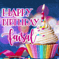Happy Birthday Faisal - Lovely Animated GIF