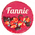Happy Birthday Cake with Name Fannie - Free Download