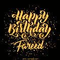 Happy Birthday Card for Fareed - Download GIF and Send for Free