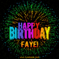 New Bursting with Colors Happy Birthday Faye GIF and Video with Music