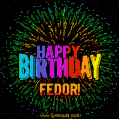 New Bursting with Colors Happy Birthday Fedor GIF and Video with Music