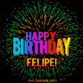 New Bursting with Colors Happy Birthday Felipe GIF and Video with Music