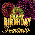 Wishing You A Happy Birthday, Fernanda! Best fireworks GIF animated greeting card.