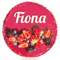 Happy Birthday Cake with Name Fiona - Free Download