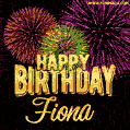 Wishing You A Happy Birthday, Fiona! Best fireworks GIF animated greeting card.