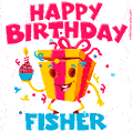 Funny Happy Birthday Fisher GIF