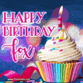 Happy Birthday Fox - Lovely Animated GIF