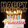 Francesco - Animated Happy Birthday Cake GIF for WhatsApp