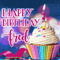 Happy Birthday Fred - Lovely Animated GIF