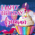 Happy Birthday Freeman - Lovely Animated GIF