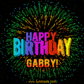 New Bursting with Colors Happy Birthday Gabby GIF and Video with Music