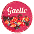 Happy Birthday Cake with Name Gaelle - Free Download