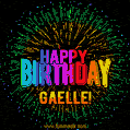 New Bursting with Colors Happy Birthday Gaelle GIF and Video with Music