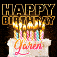 Garen - Animated Happy Birthday Cake GIF for WhatsApp