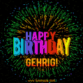 New Bursting with Colors Happy Birthday Gehrig GIF and Video with Music