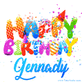 Happy Birthday Gennady - Creative Personalized GIF With Name
